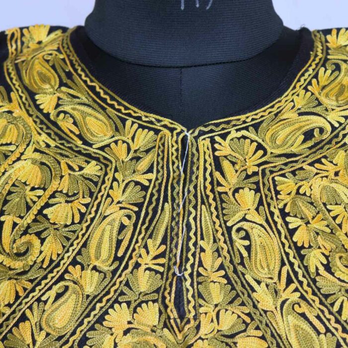 black kashmiri feran woolen dress 2024 latest 2