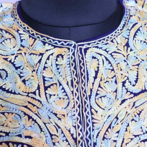 dark blue navy cashmilon pheran phiran aari 5