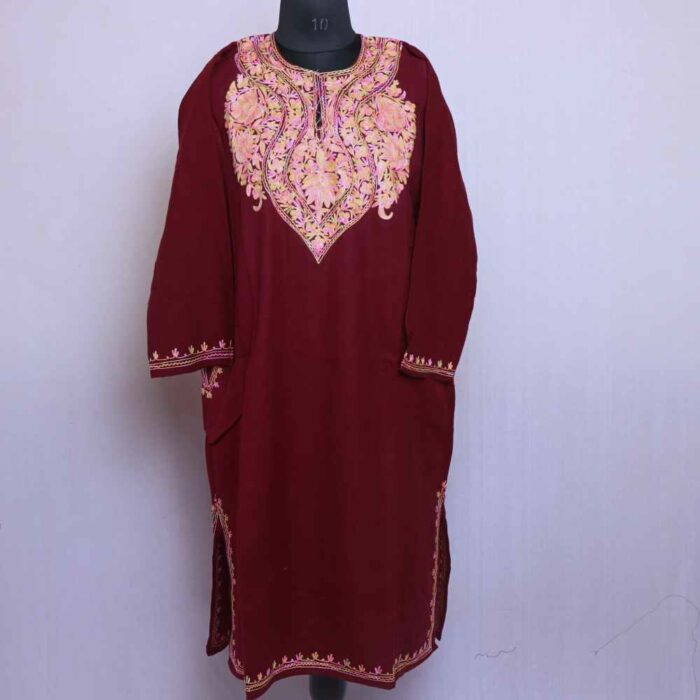 maroon pheran aari 1