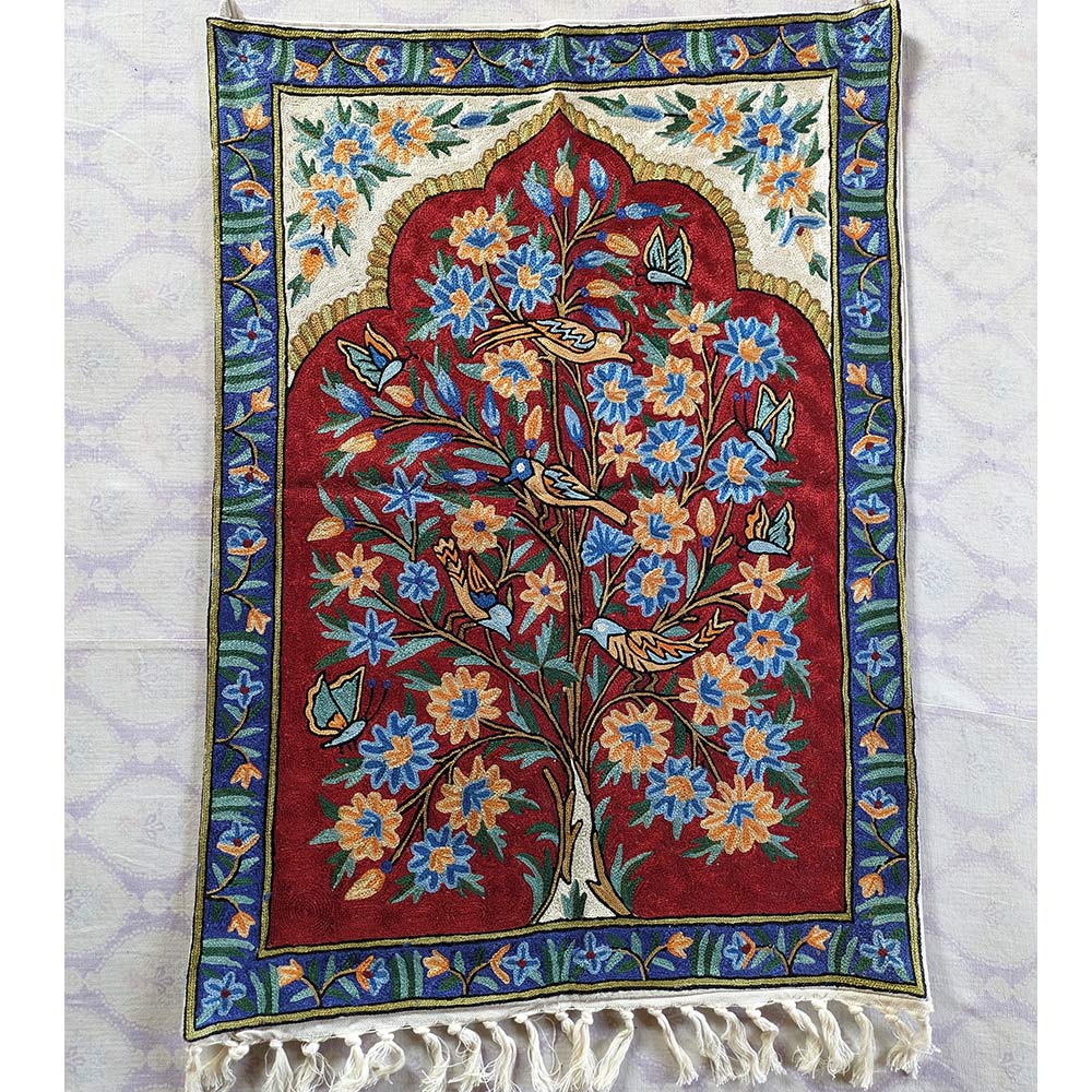 maroon tree of life wall art
