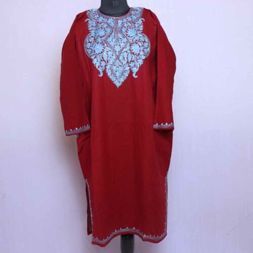 maroon winter loose outfit kashmiri jammu kashmir box villa origin 1
