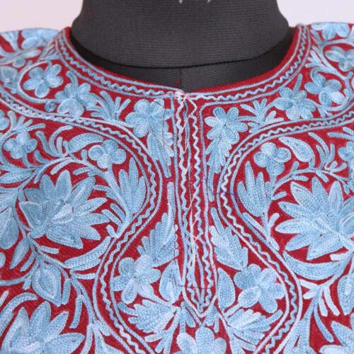 maroon winter loose outfit kashmiri jammu kashmir box villa origin 3