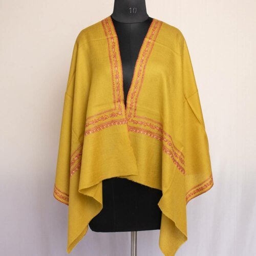 mustard kashmiri wrap pashmina