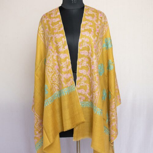 mustard pashmina stole