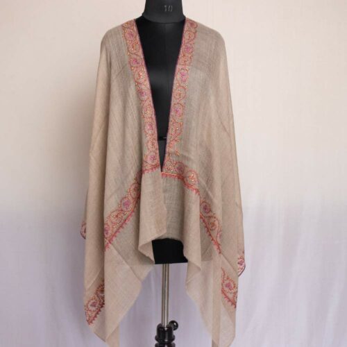 natural color pashmina stole