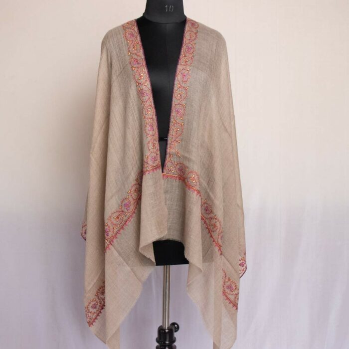 natural color pashmina stole