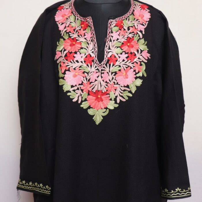 pheran cashmilon kashmiri winter wool long warm woman gyawun online 113