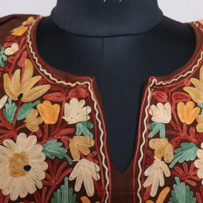 pheran cashmilon kashmiri winter wool long warm woman gyawun online 154