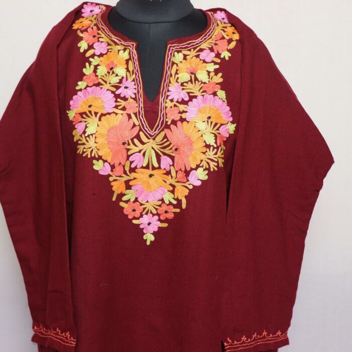 pheran cashmilon kashmiri winter wool long warm woman gyawun online 52