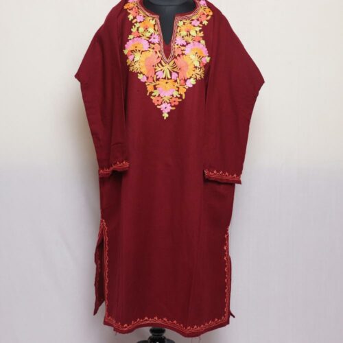 pheran cashmilon kashmiri winter wool long warm woman gyawun online 53