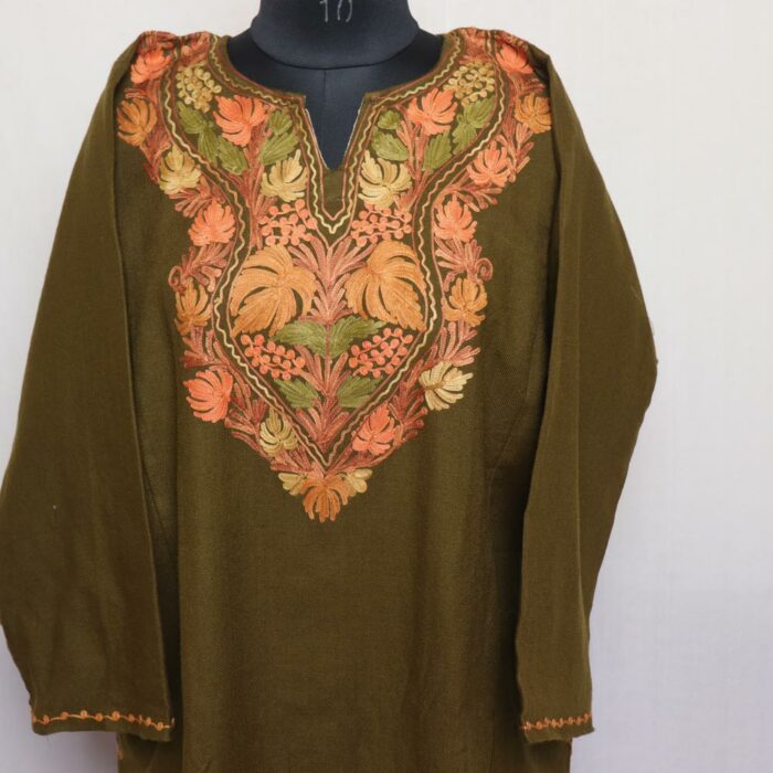 pheran cashmilon kashmiri winter wool long warm woman gyawun online 56