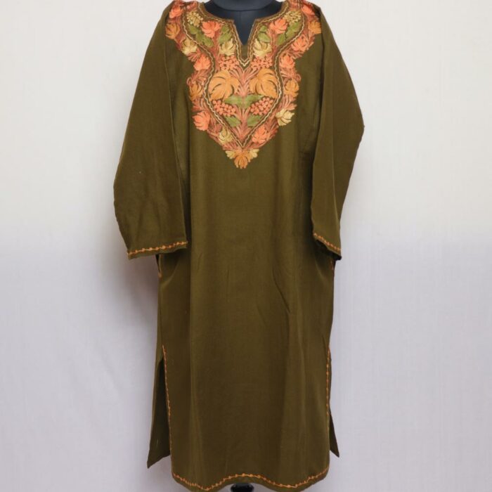 pheran cashmilon kashmiri winter wool long warm woman gyawun online 57