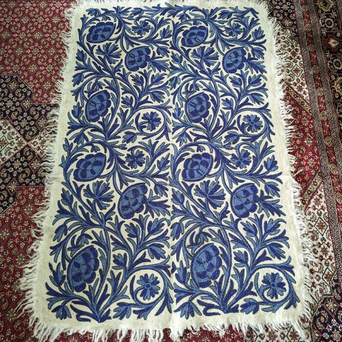 white blue namda rug