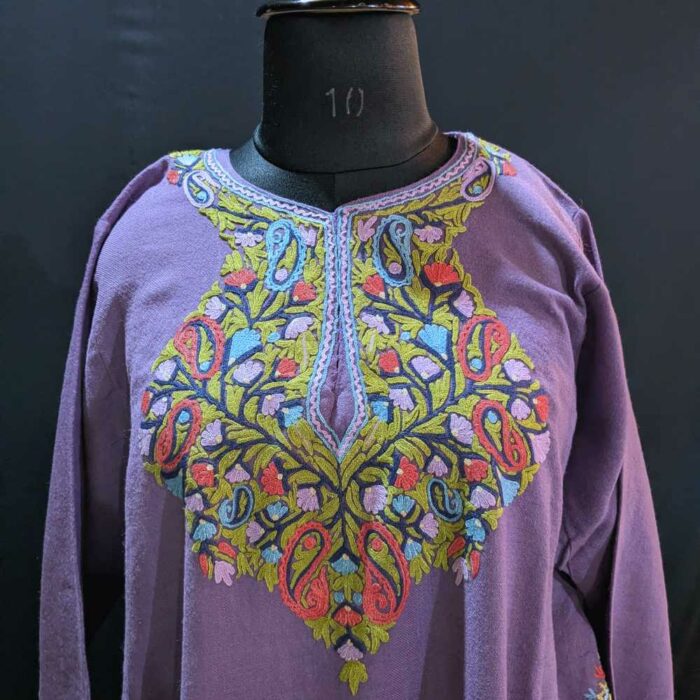 Kashmiri lavendar pheran dress