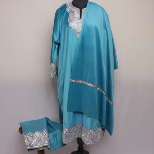 Velvet Phiran Co ord Set with Tilla 1