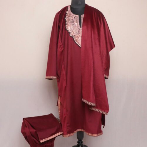 Velvet Phiran Co ord Set with Tilla 12