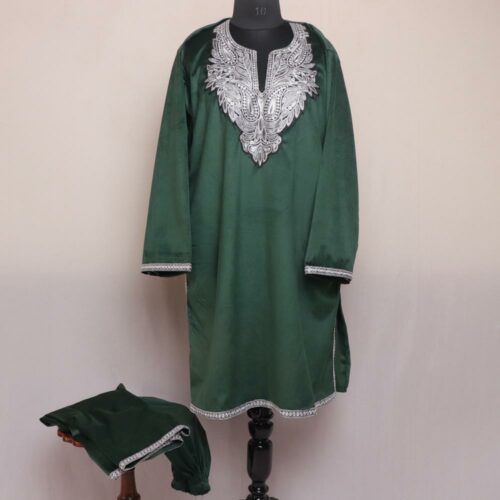 Velvet Phiran Co ord Set with Tilla 4