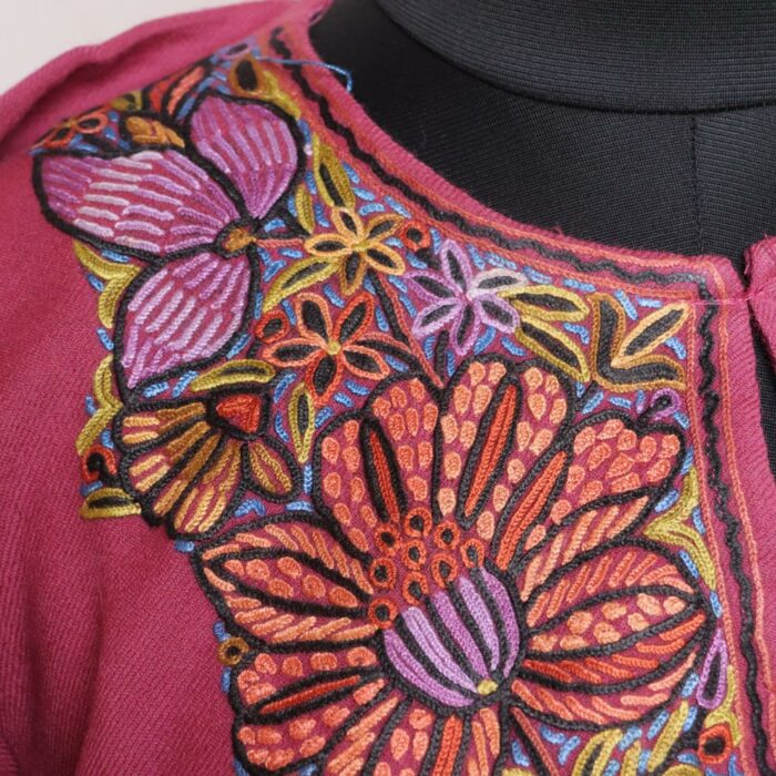 handwork aari kashmiri winter pheran pure wool 1