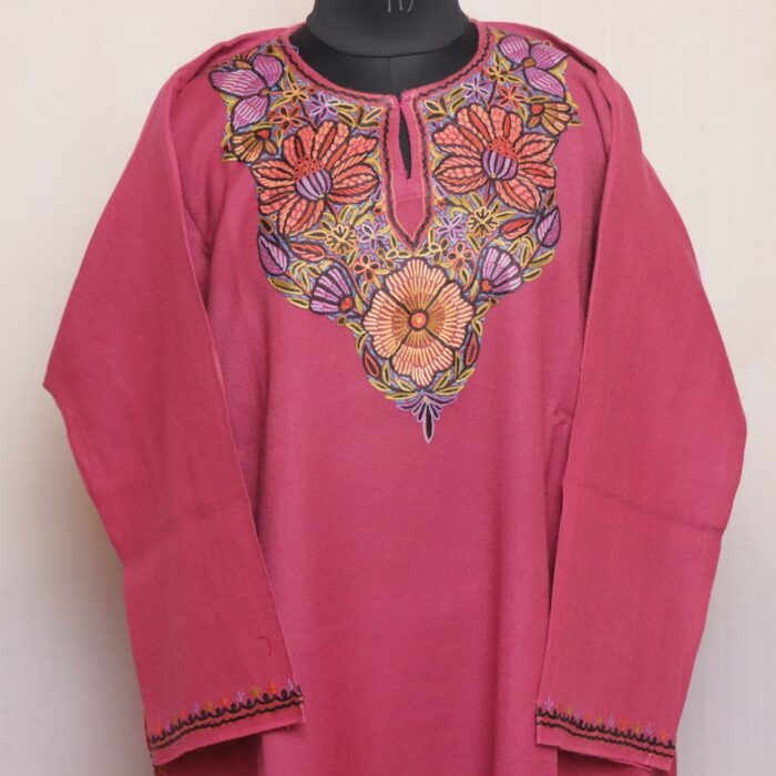handwork aari kashmiri winter pheran pure wool 21