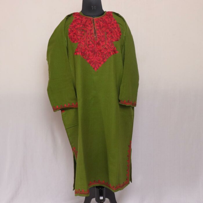 kashmiri pheran winter wool long dress 19