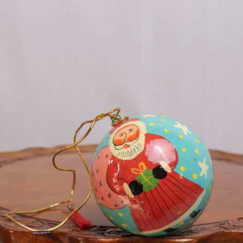 paper mache christams ball 1