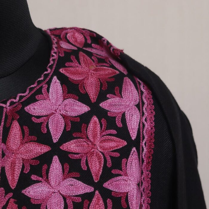 Kashmiri Woolen Pheran with Traditional Aari Embroidery - Maroon