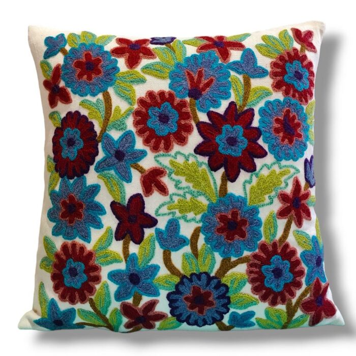kashmiri crewel cushion covers handmade 10
