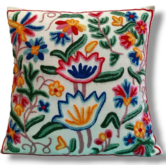 kashmiri crewel cushion covers handmade 16