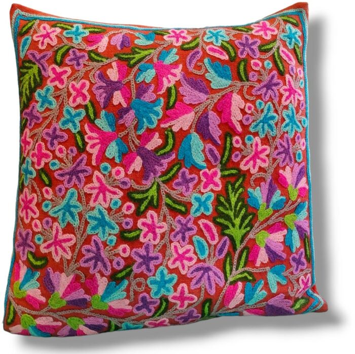 kashmiri crewel cushion covers handmade 2