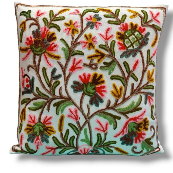 kashmiri crewel cushion covers handmade 23