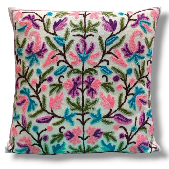 kashmiri crewel cushion covers handmade 28