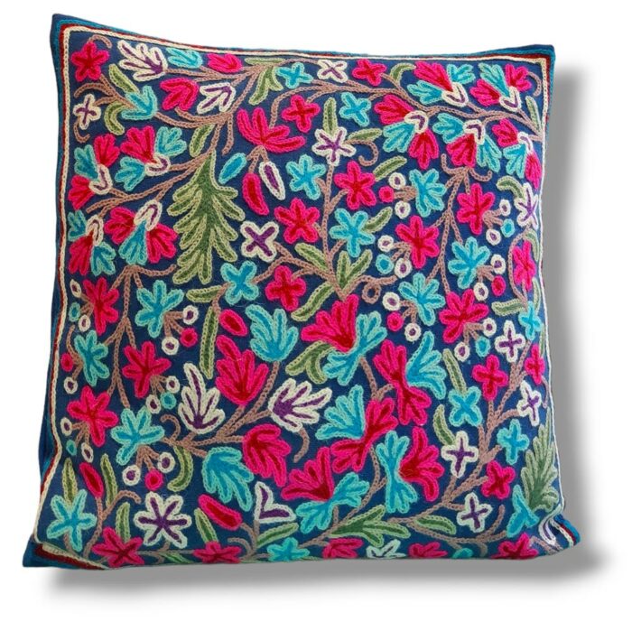 kashmiri crewel cushion covers handmade 3