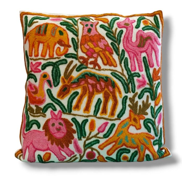 kashmiri crewel cushion covers handmade 31