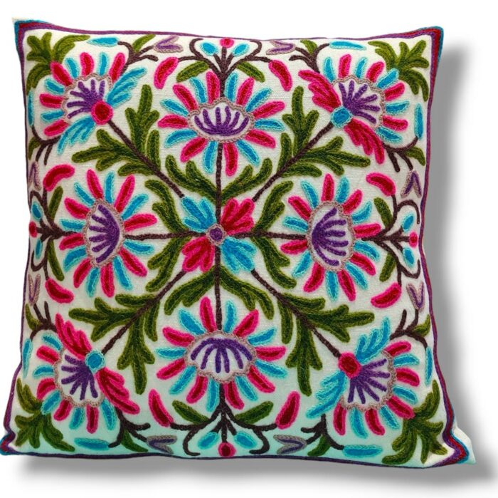 kashmiri crewel cushion covers handmade 32