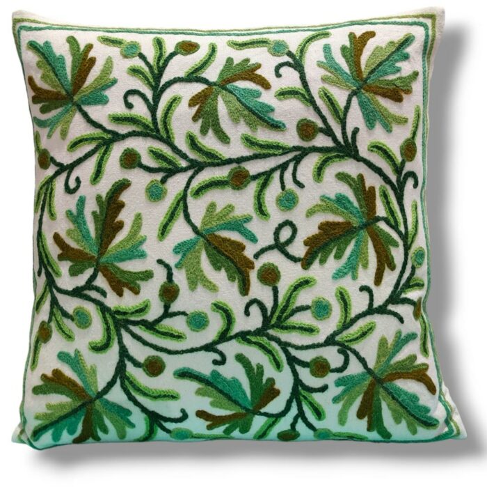 kashmiri crewel cushion covers handmade 33