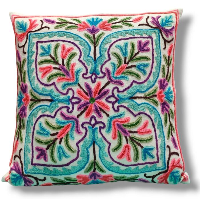 kashmiri crewel cushion covers handmade 34