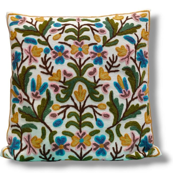 kashmiri crewel cushion covers handmade 35