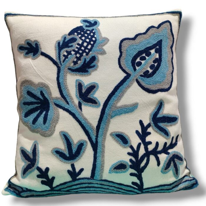 kashmiri crewel cushion covers handmade 39