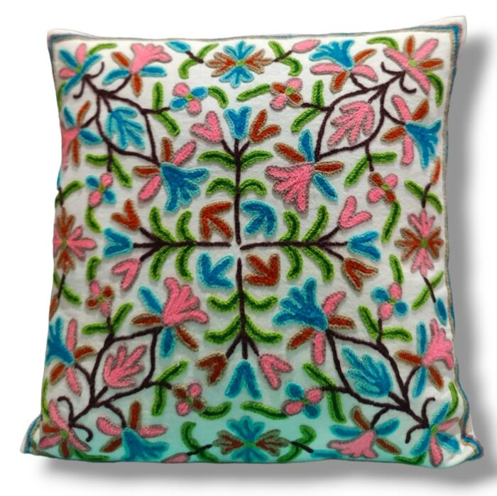 kashmiri crewel cushion covers handmade 40