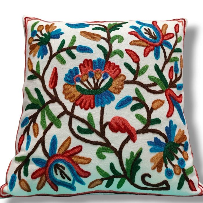 kashmiri crewel cushion covers handmade 41