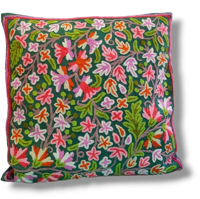 kashmiri crewel cushion covers handmade 5