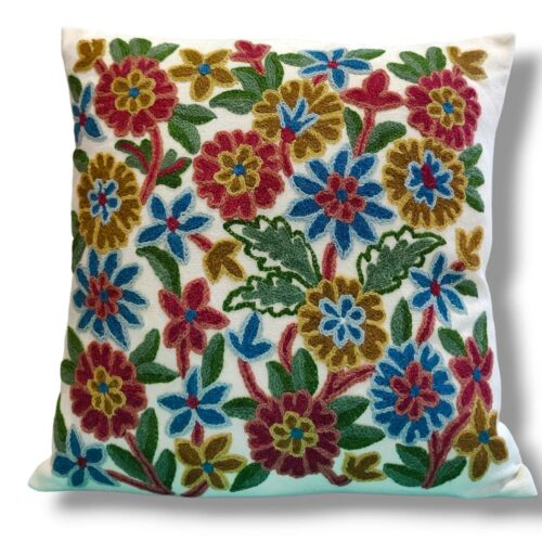 kashmiri crewel cushion covers handmade 9