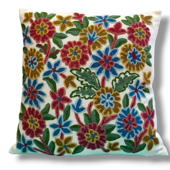 kashmiri crewel cushion covers handmade 9