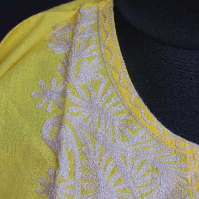 Kashmir Gallery Kashmiri Kurti for Women Cotton Kurti with Embroidery Long A Line Kurtis