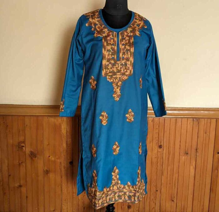 Kashmiri embroidery winter dress 20240213 10a