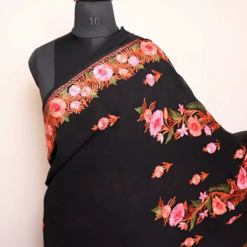 designer black saree