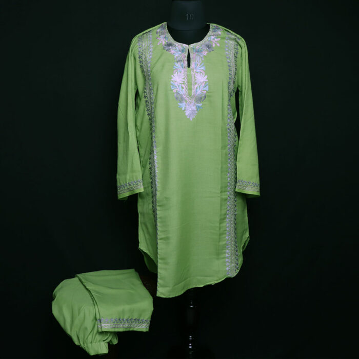 green kurta set