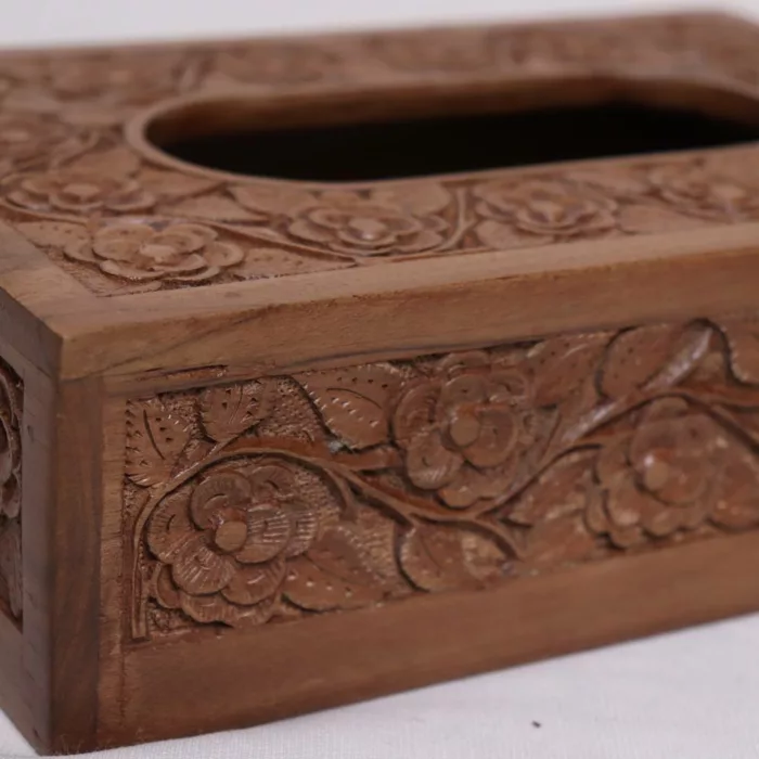kashmiri walnut wood tissue box 2