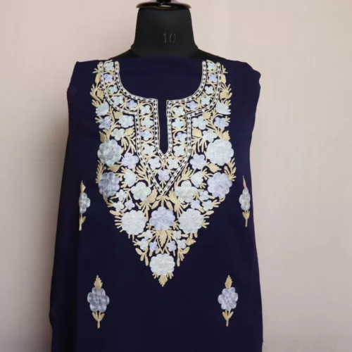 navy blue Kashmiri Georgette Ladies Suit 2