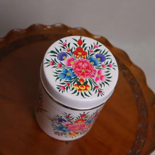Hand Painted Stainless Canister 3